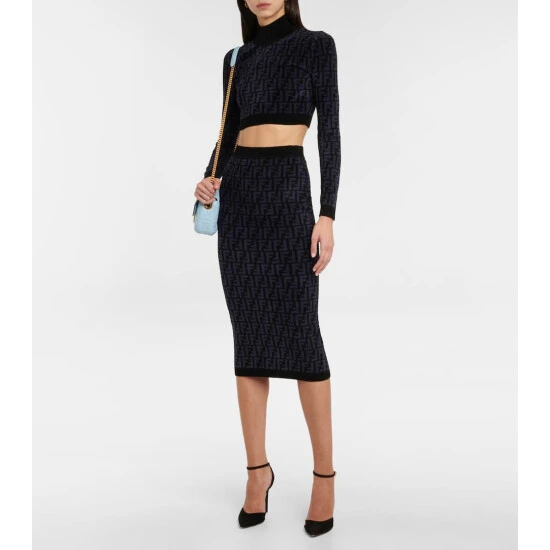 Fendi FF Midi Skirt 1 Fendi FF Midi Skirt