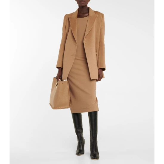 Fendi Camel Hair Wool Blazer 1 Fendi Camel Hair Wool Blazer