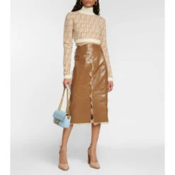 Fendi Monogram Cropped Cashmere Sweater